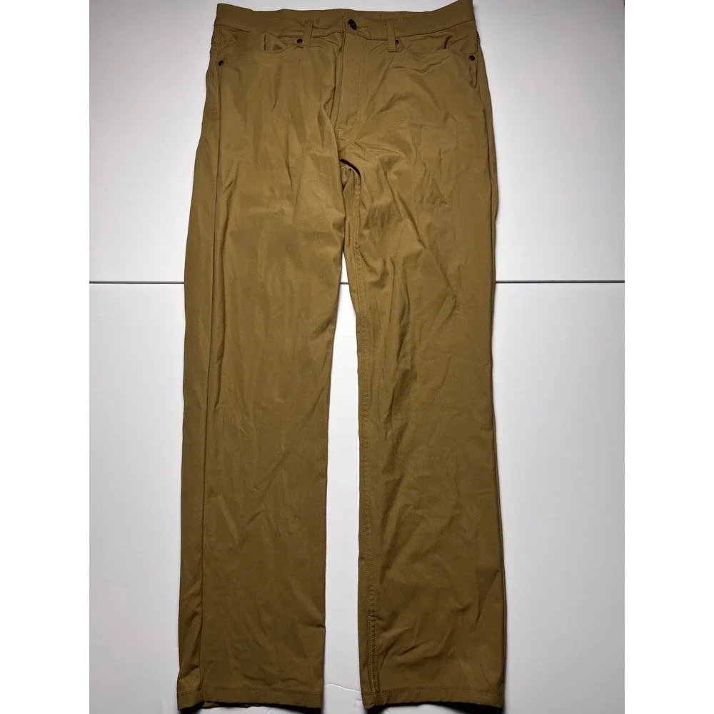 Levi's 511 Slim Fit Pants Mens 34x32 Khaki Tan Engineered for Movement 0874
